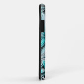 Mooie Blauwe Turquoise Bloemendruk Case-Mate iPhone Case (Achterkant/rechts)