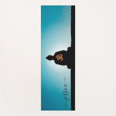 Mooie Blauwe Turquoise Boeddha Om Custom Yogamat (Voorkant)