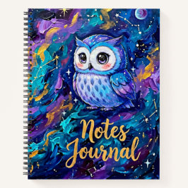 Mooie Blauwe Uil Notities Journaal Notitieboek