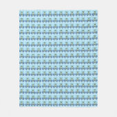 Mooie Blauwe Uilen Patroon Fleece Deken (Voorkant)