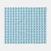 Mooie Blauwe Uilen Patroon Fleece Deken (Voorkant (Horizontaal))