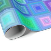 Mooie Blauwe Vierkantjes Verjaardag Giftwrap Cadeaupapier (Rol Hoek)