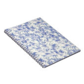 Mooie Blauwe Vintage Stijl Blad Spiraal Notebook Notitieboek (Rechterzijde)