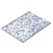 Mooie Blauwe Vintage Stijl Blad Spiraal Notebook Notitieboek (Linkerzijde)