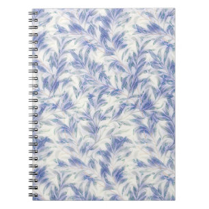 Mooie Blauwe Vintage Stijl Blad Spiraal Notebook Notitieboek