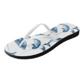 Mooie blauwe vinvissen en narwallen | Teenslippers (Schuin)