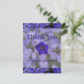 Mooie Blauwe Violet Petunia's Dank je wel Briefkaart (Staand voorkant)