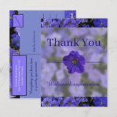 Mooie Blauwe Violet Petunia's Dank je wel Briefkaart (Voorkant / Achterkant)