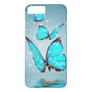 mooie blauwe vlinder Case-Mate iPhone case