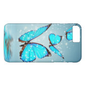 mooie blauwe vlinder Case-Mate iPhone case (Achterkant (Horizontaal))