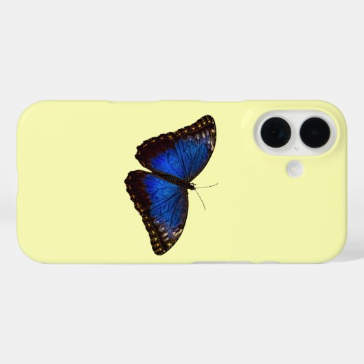 Mooie blauwe vlinder Case-Mate iPhone case (Achterkant (horizontaal))