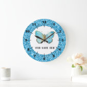 Mooie blauwe vlinder grote klok (Huis)