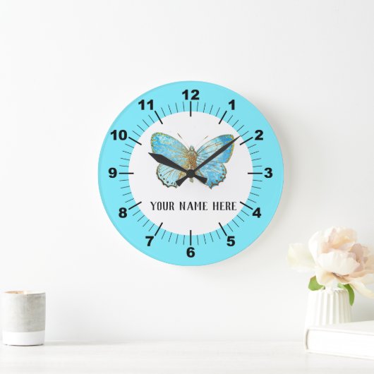 Mooie blauwe vlinder grote klok (Huis)