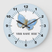 Mooie blauwe vlinder grote klok (Voorkant)