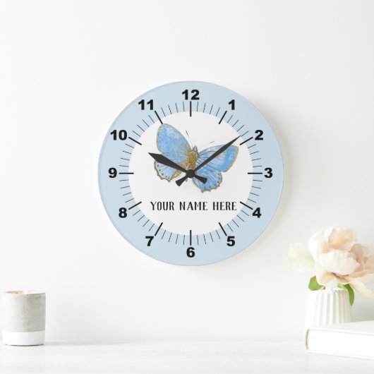 Mooie blauwe vlinder grote klok (Huis)