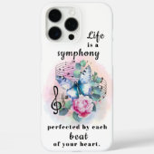 Mooie Blauwe Vlinder Inspirerende Spreuk Case-Mate iPhone Case (Achterkant)