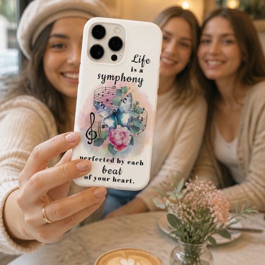 Mooie Blauwe Vlinder Inspirerende Spreuk Case-Mate iPhone Case
