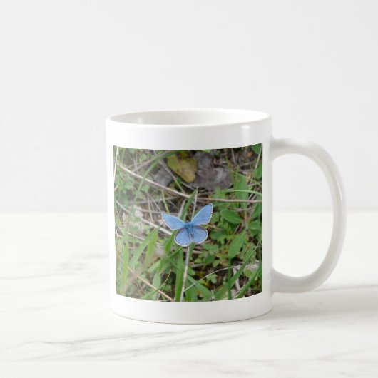 Mooie Blauwe Vlinder Koffiemok (Rechts)