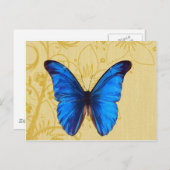 Mooie blauwe vlinder  kunst briefkaart (Voorkant / Achterkant)