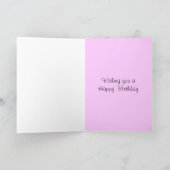 Mooie blauwe vlinder op roze bloem kaart (Binnen)