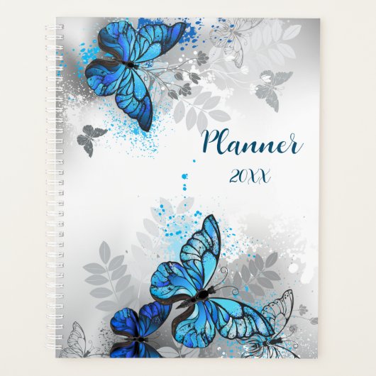 Mooie blauwe vlinder-plant planner (Voorkant)