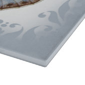 Mooie blauwe vlinder snijplank (Hoek)