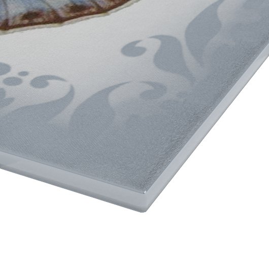 Mooie blauwe vlinder snijplank (Hoek)