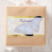 Mooie blauwe vlinderlabels voor Morpho Etiket (Insitu)