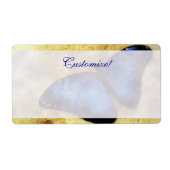 Mooie blauwe vlinderlabels voor Morpho Etiket (Voorkant)