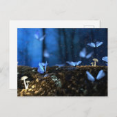 Mooie blauwe vlinders in het bos briefkaart (Voorkant / Achterkant)