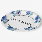 Mooie Blauwe Vlinders Papieren Bordje (Gekanteld)