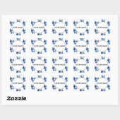Mooie Blauwe Vlinders Vierkante Sticker (Vel)