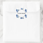Mooie Blauwe Vlinders Vierkante Sticker (Tas)