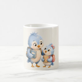 Mooie blauwe vogel accent koffiemok