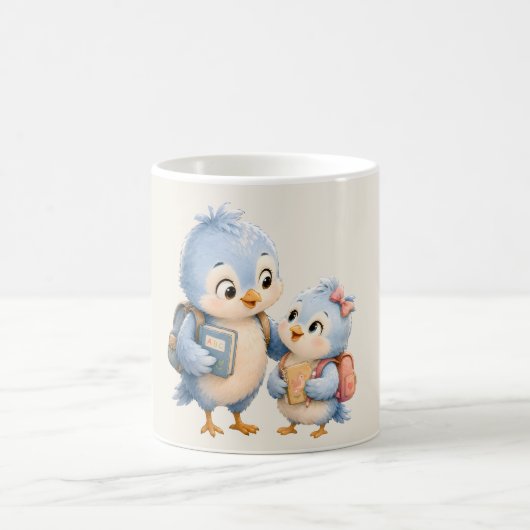 Mooie blauwe vogel accent koffiemok (Center)