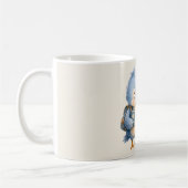 Mooie blauwe vogel accent koffiemok (Links)