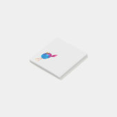 Mooie blauwe vogel aquarel post-it® notes (Schuin)