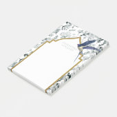 Mooie Blauwe Vogel Botanische Custom Post-it® Notes (Schuin)