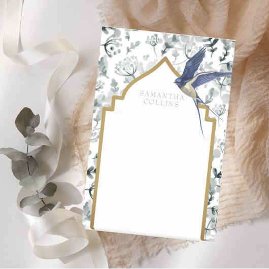 Mooie Blauwe Vogel Botanische Custom Post-it® Notes