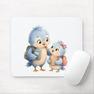 Mooie Blauwe Vogel Bureaumuismat Muismat