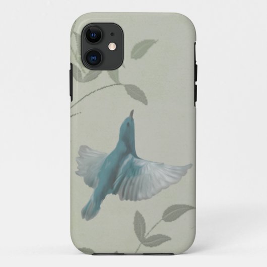 Mooie blauwe vogel Case-Mate iPhone case (Achterkant)