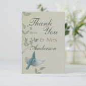 Mooie blauwe vogel Dank je wel Bedankkaart (Staand voorkant)