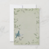 Mooie blauwe vogel Dank je wel Bedankkaart (Achterkant)