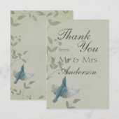 Mooie blauwe vogel Dank je wel Bedankkaart (Voorkant / Achterkant)