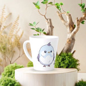 Mooie blauwe vogel -dier - Adoreerbaar pastel Latte Mok