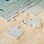 Mooie blauwe vogel in een boom legpuzzel (Zijkant)