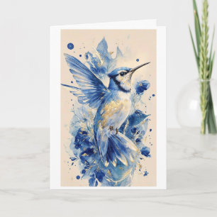 mooie blauwe vogel kaart
