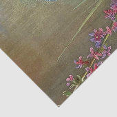 Mooie Blauwe Vogel Kingfisher Waterverf Schilderij Tissuepapier (Detail)