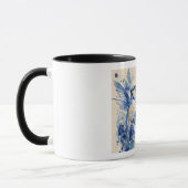 Mooie blauwe vogel mok (Links)