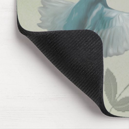 Mooie blauwe vogel muismat (Hoek)